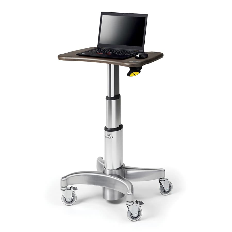 Midmark 6215 Compact Rectangular Workstation, Pebble Grey, 23"-49" Height Adjustable, 4 Casters - Midmark® 6215 Compact Rectangular Workstation Pebble Grey - Image 1