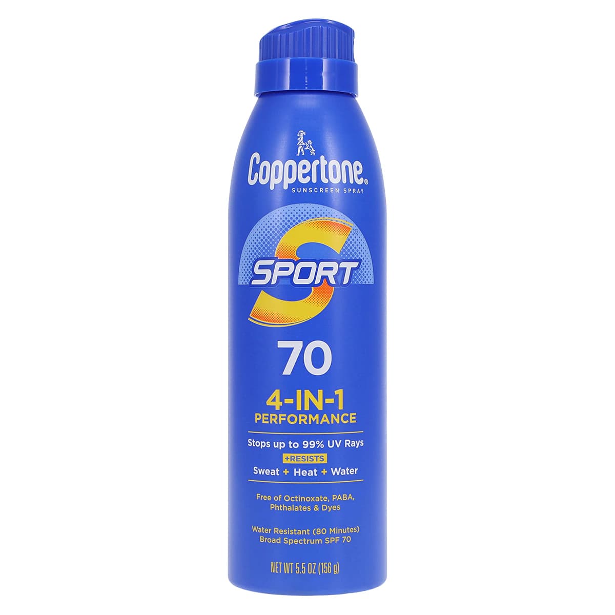 Coppertone Sport Sunscreen Spray, Fragrance Free, SPF 50, Water Resistant, 5.5 oz - Spray Coppertone Sport 5.5oz - Image 1