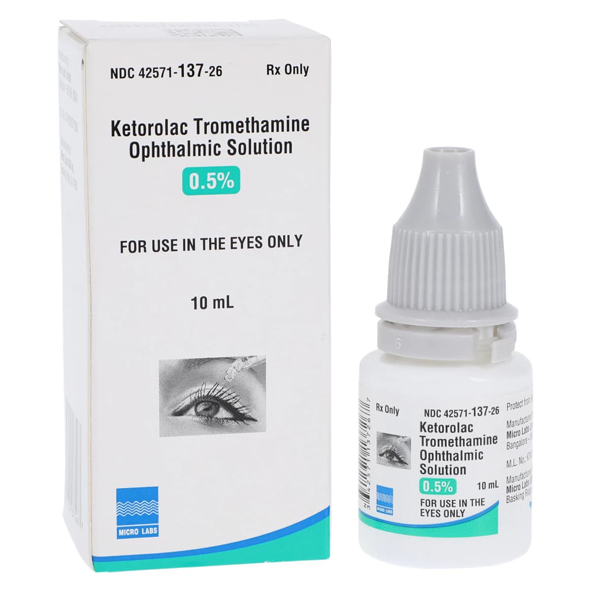 Ketorolac Tromethamine Ophthalmic Solution 0.5%, 10 mL Bottle - Ketorolac Ophthalmic Solution - Image 1