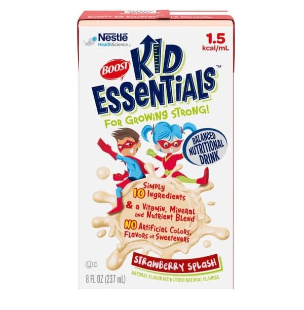 Boost Kid Essentials Pediatric Nutritional Drink, Strawberry, 8 oz Carton, 24/Case - Boost Kid Essentials Strawberr - Image 1