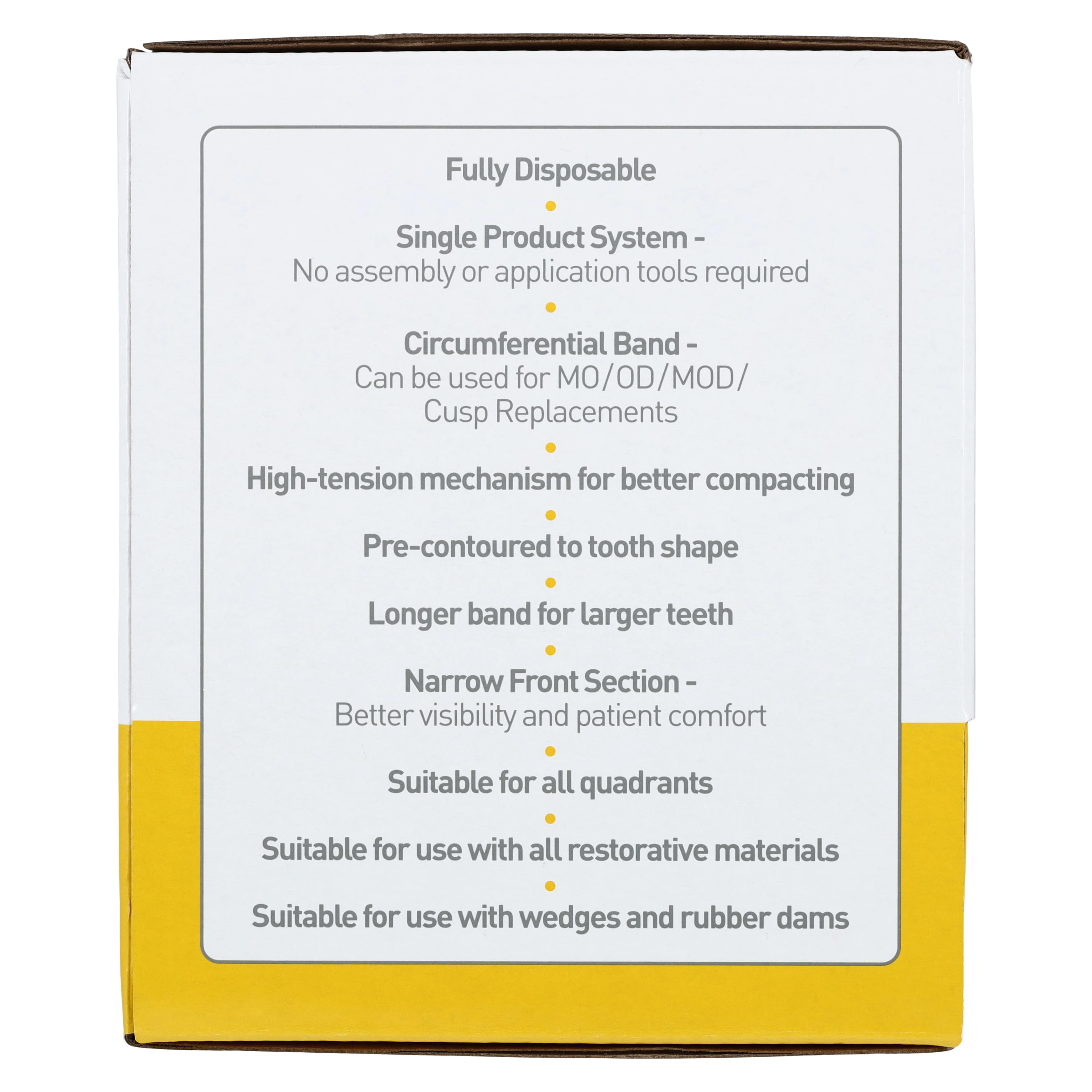 Young Dental Pro-Matrix Curve Contoured Matrix Band, Narrow, 4.5 mm, Yellow, 50/Box, 19001 thumbnail 8