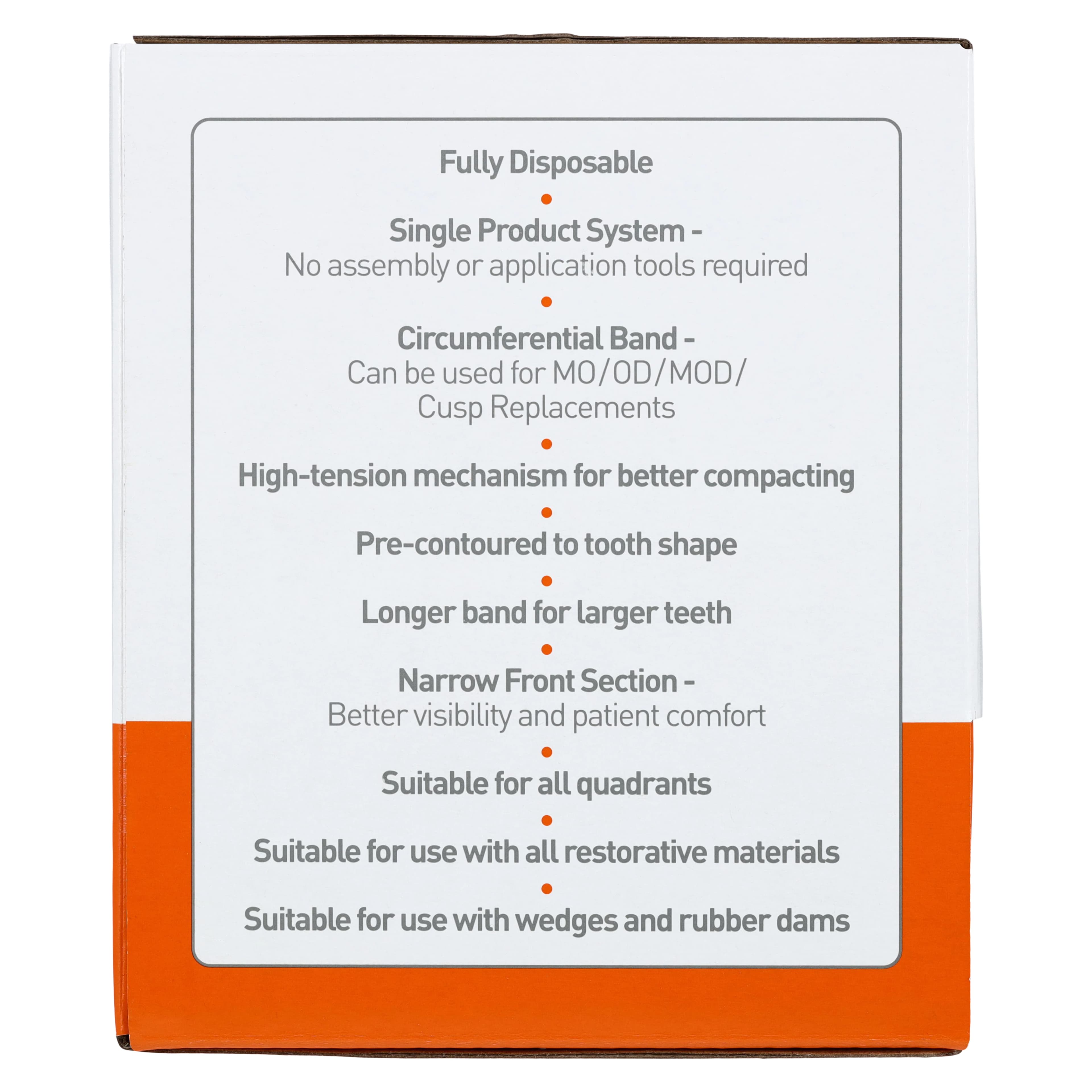 Young Dental Pro-Matrix Curve Contoured Matrix Band, Wide, 6 mm, Orange, 50/Box, 19006 thumbnail 8