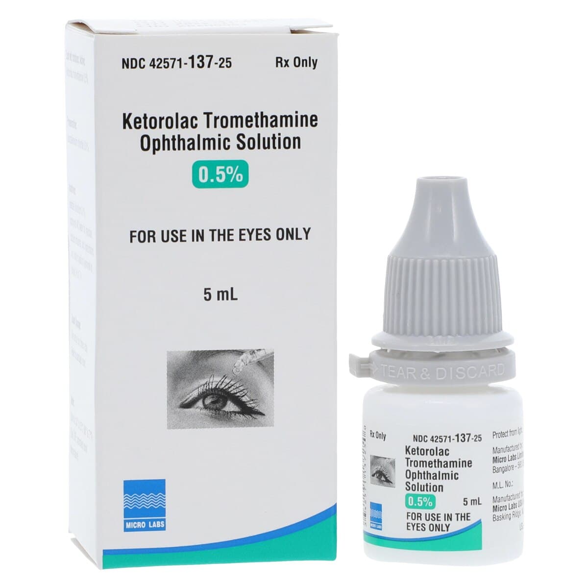 Ketorolac Ophthalmic Solution 0.5%, 5mL Bottle thumbnail 2