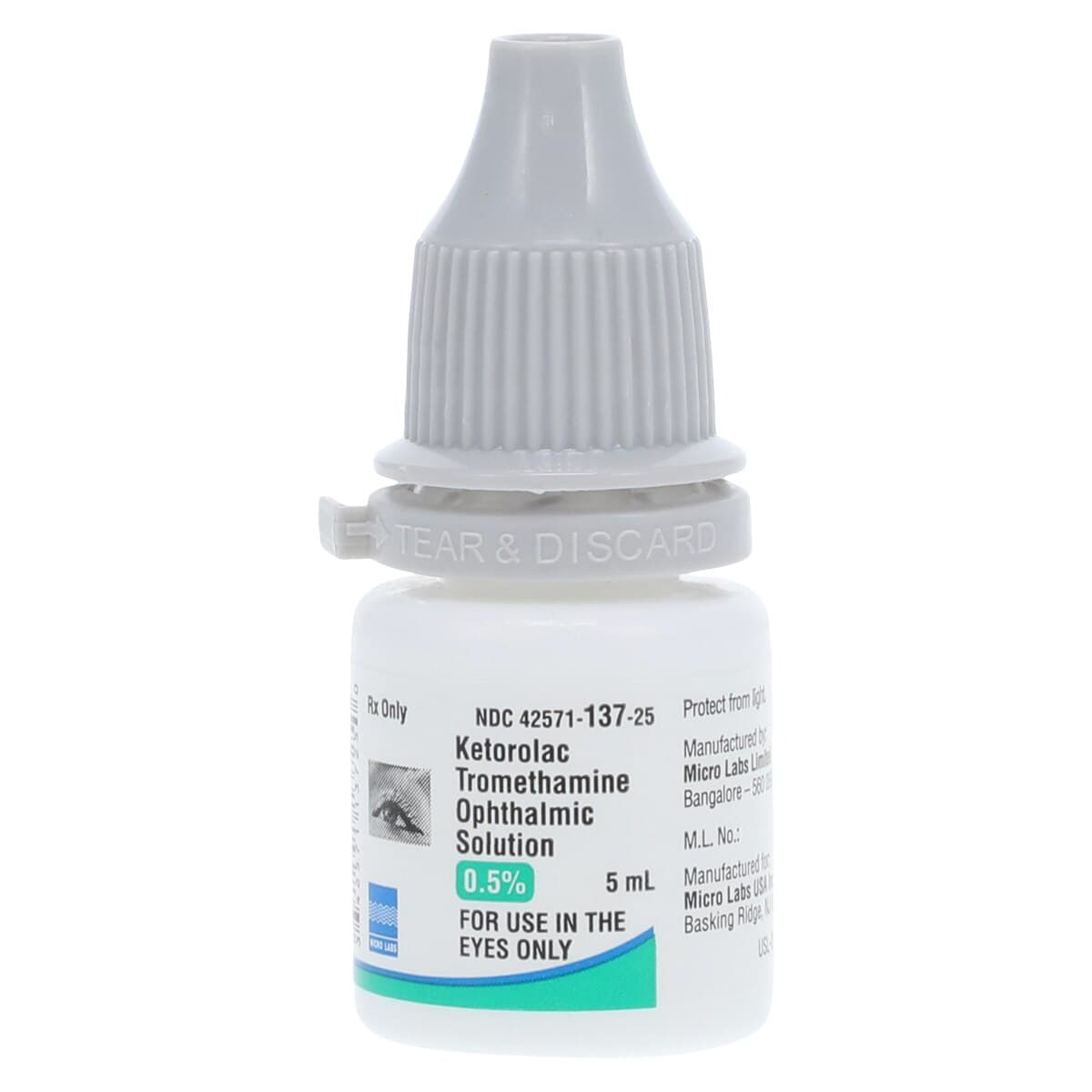 Ketorolac Ophthalmic Solution 0.5%, 5mL Bottle thumbnail 3
