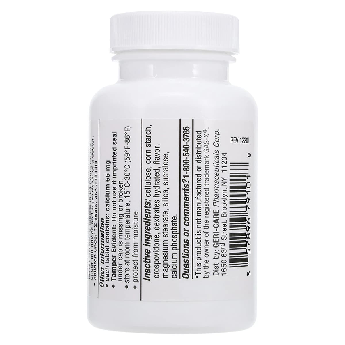 Geri-Care Simethicone Chewable Tablets, 80mg, 100/Bottle thumbnail 3