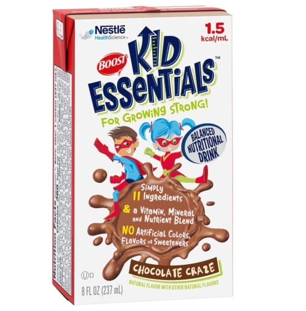 Boost Kid Essentials 1.5 Pediatric Nutritional Drink, Chocolate Craze, 8 oz Carton, 24/Case - Boost Kid Essent 1.5 Chocolate - Image 1