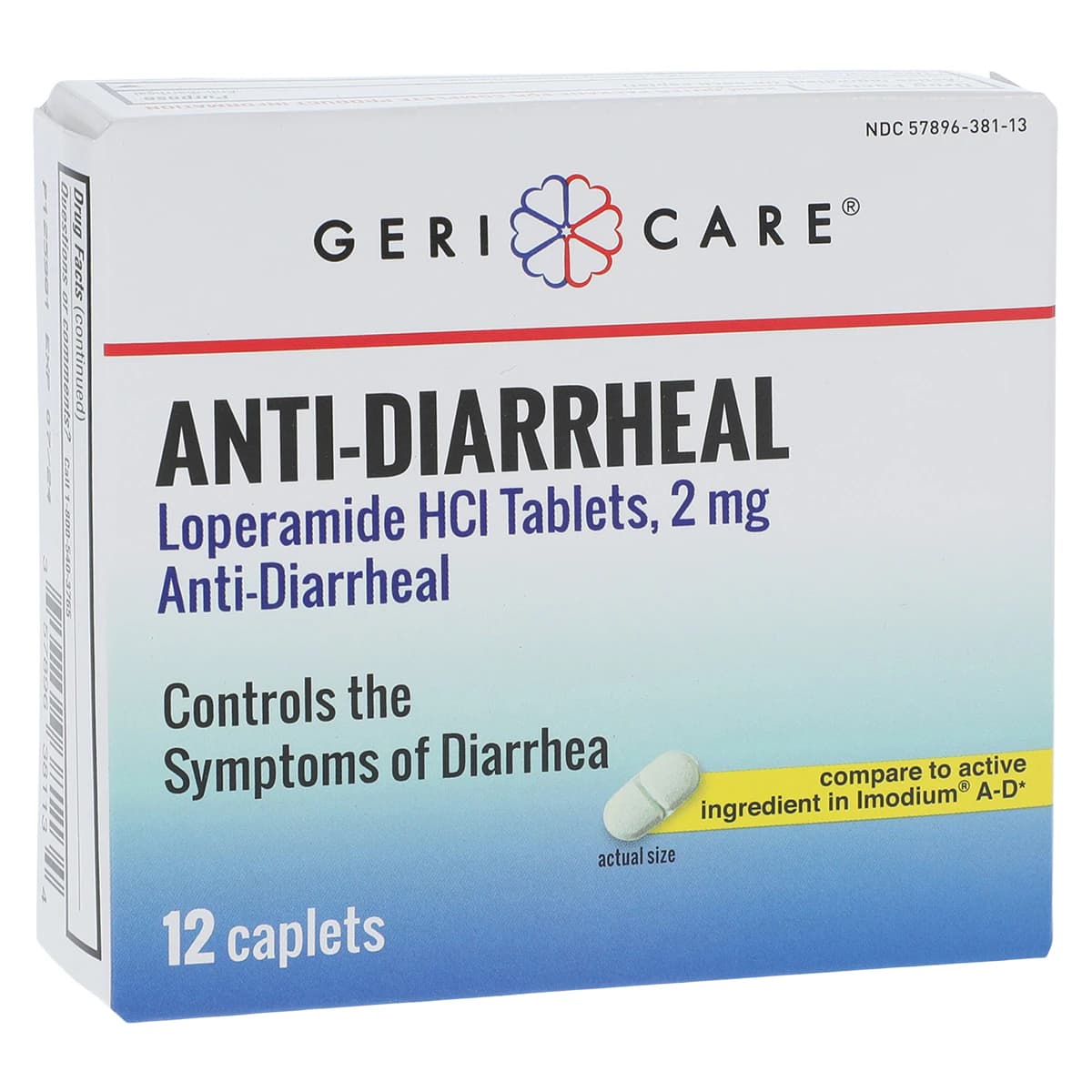 Geri-Care Loperamide HCl Caplets, 2mg - Loperamide HCl Caplets - Image 1