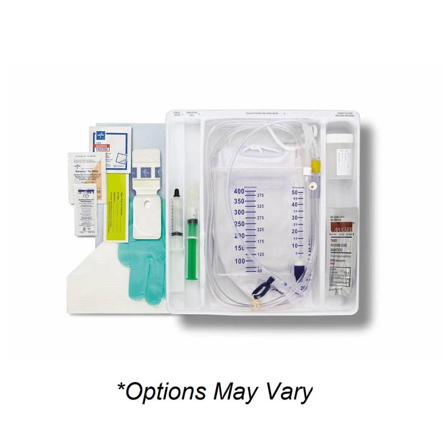 Medline Silicone Foley Catheter Tray, Total (Catheter Tray) - Tray Catheter Silicone Total - Image 1