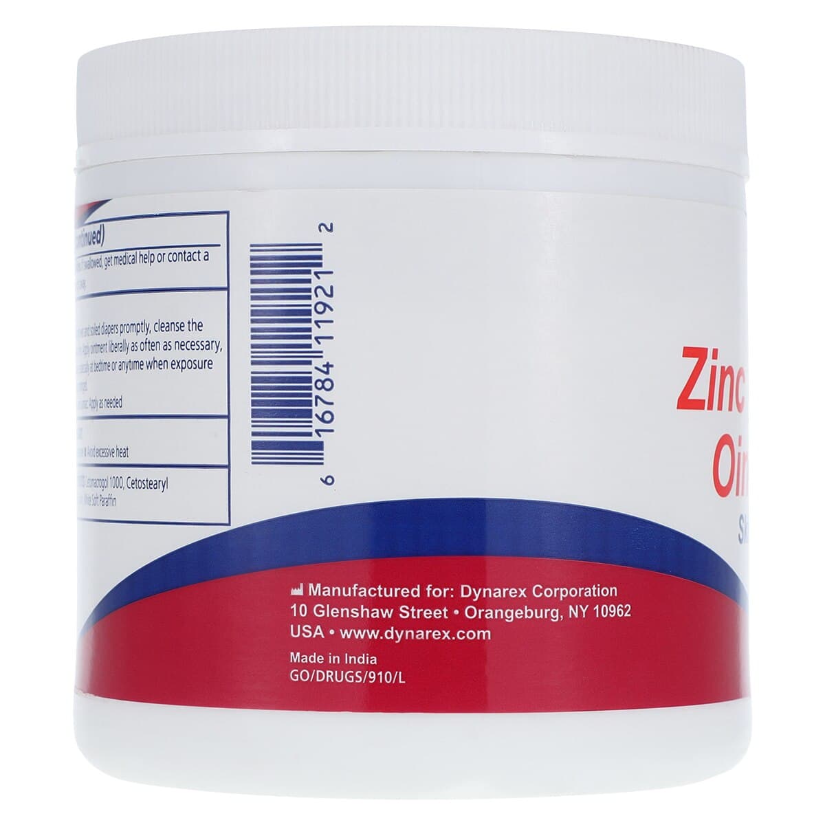 Dynarex Zinc Oxide Ointment, Skin Protectant, 15 oz Jar thumbnail 3
