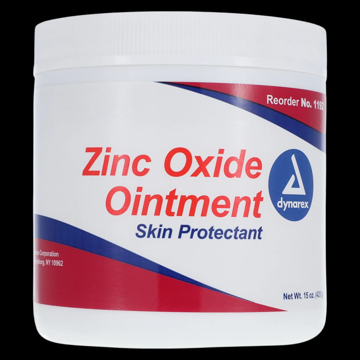 Dynarex Zinc Oxide Ointment, Skin Protectant, 15 oz Jar - Zinc Oxide Ointment - Image 1