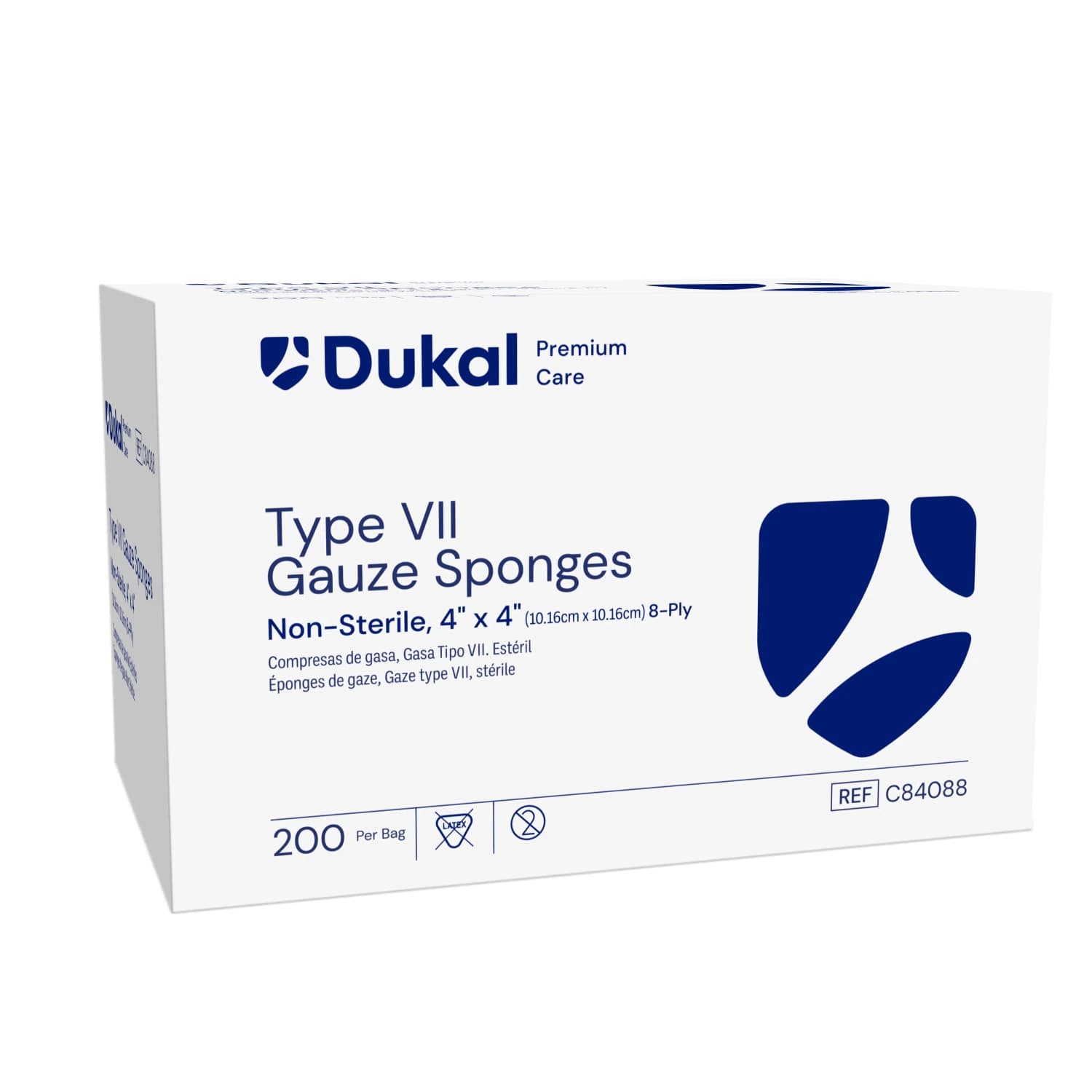 Dukal Premium Care Gauze Sponge, Type VII, 100% Woven Cotton, 4x4", 8-Ply, Non-Sterile, USP - Gauze Sponge Type VII NS 8Ply - Image 1
