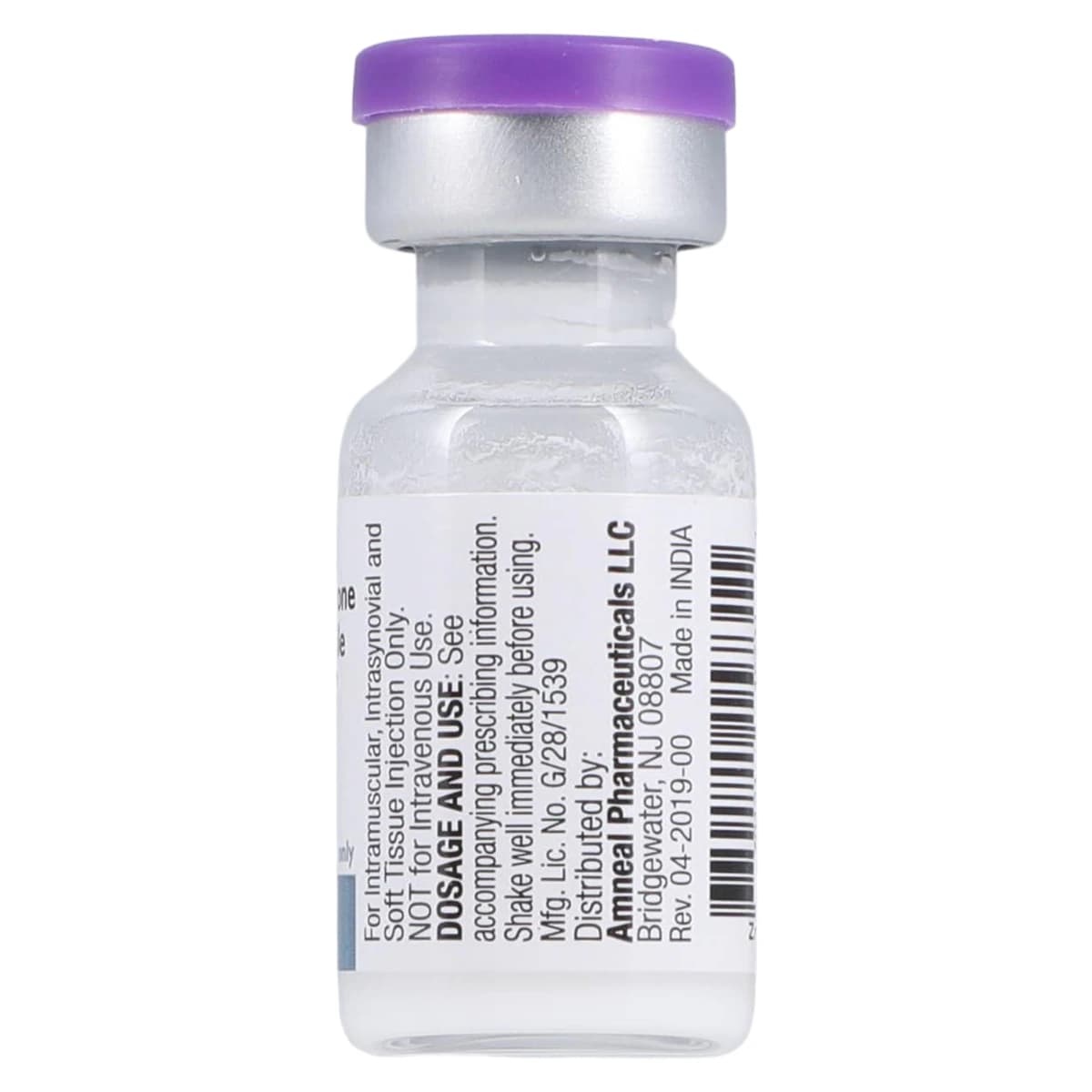 Methylprednisolone Acetate Injection, 40 mg/mL, Single-Dose Vial, 1 mL, Amneal thumbnail 4