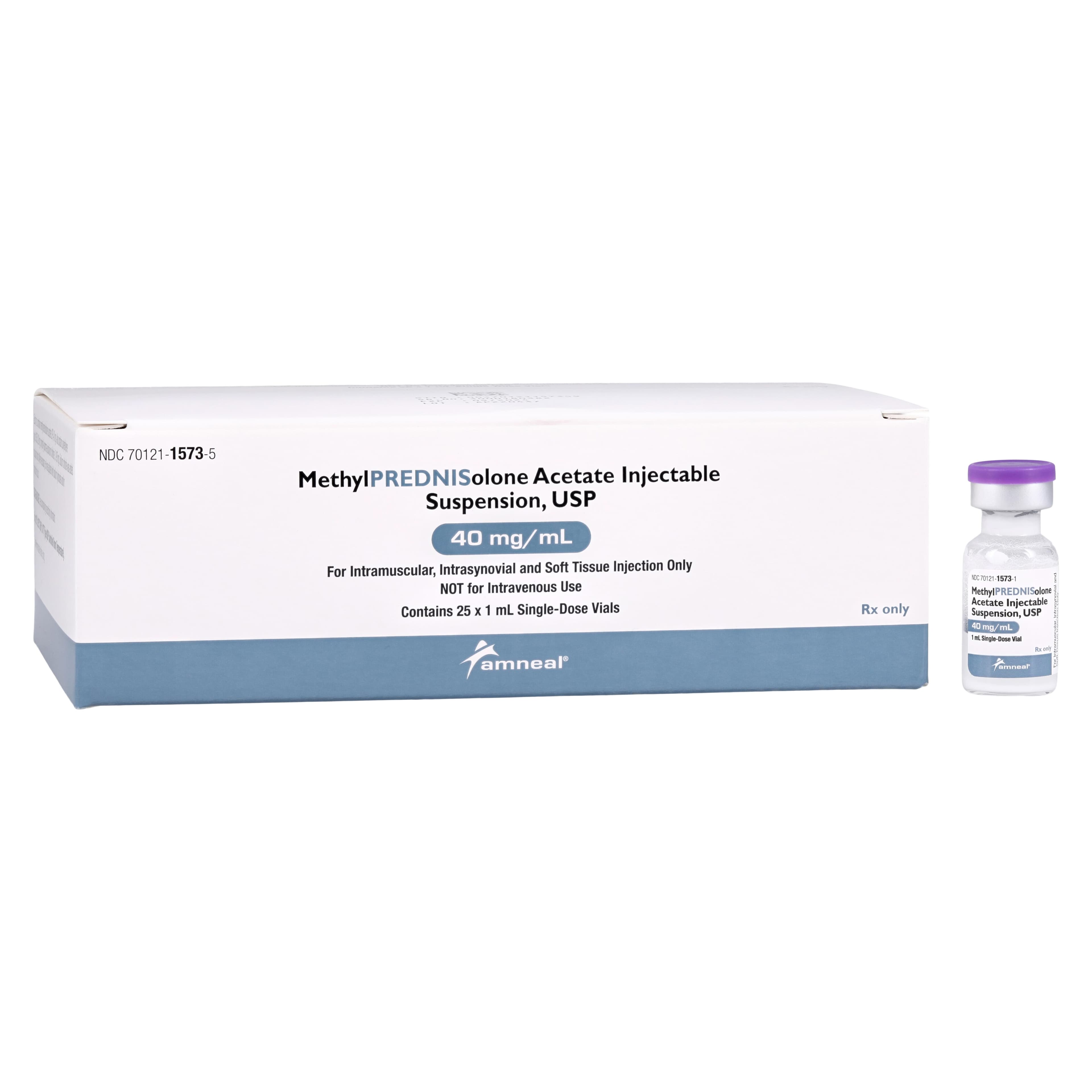 Methylprednisolone Acetate Injection SDV 40mg/mL 1mL, 25/Box thumbnail 2