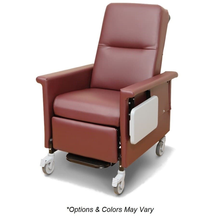 Champion 54 Series Transport Recliner, Manual, Gray, Powder Coated Steel Frame, 300 lb Capacity - Recliner Transport Manual Gray - Image 1