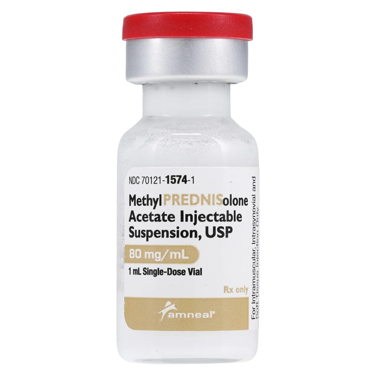 Methylprednisolone Acetate Injection 80mg/mL SDV 1mL, Amneal thumbnail 3