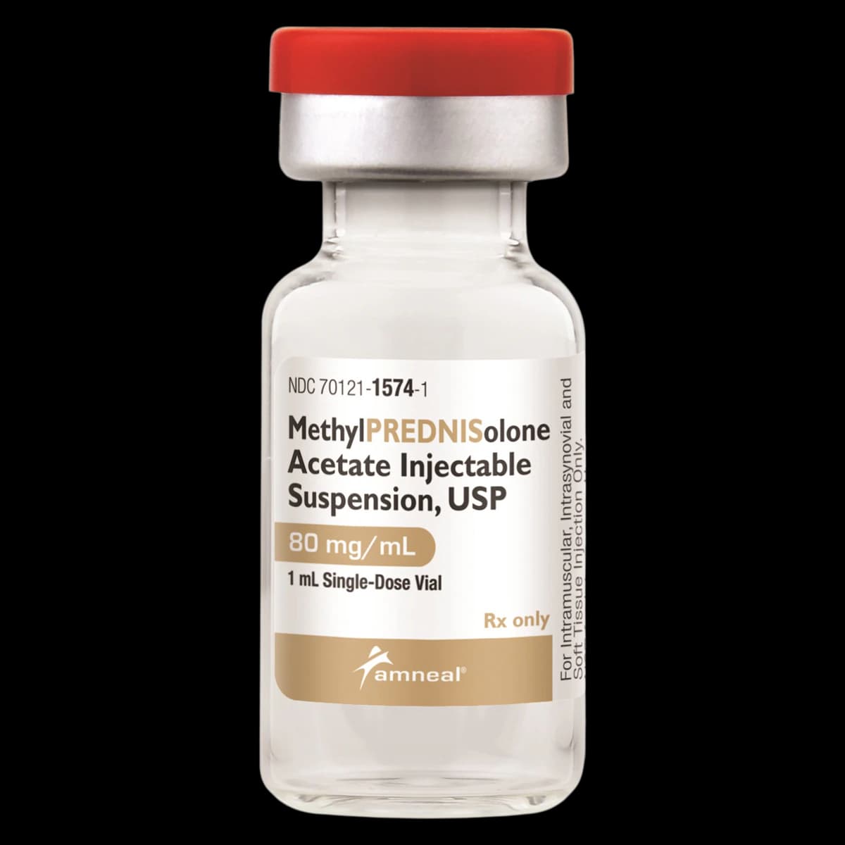 Methylprednisolone Acetate Injection 80mg/mL SDV 1mL, Amneal - Methylprednisolone Ace SDV 1mL - Image 1