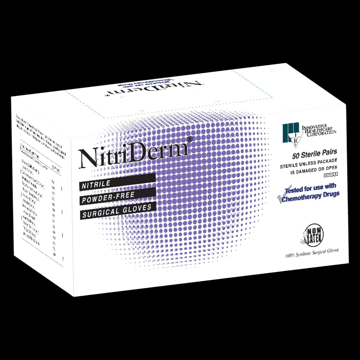 NitriDerm 6.0 Nitrile Surgical Gloves, Powder Free, Textured, White, 50 Pairs/Box thumbnail 2