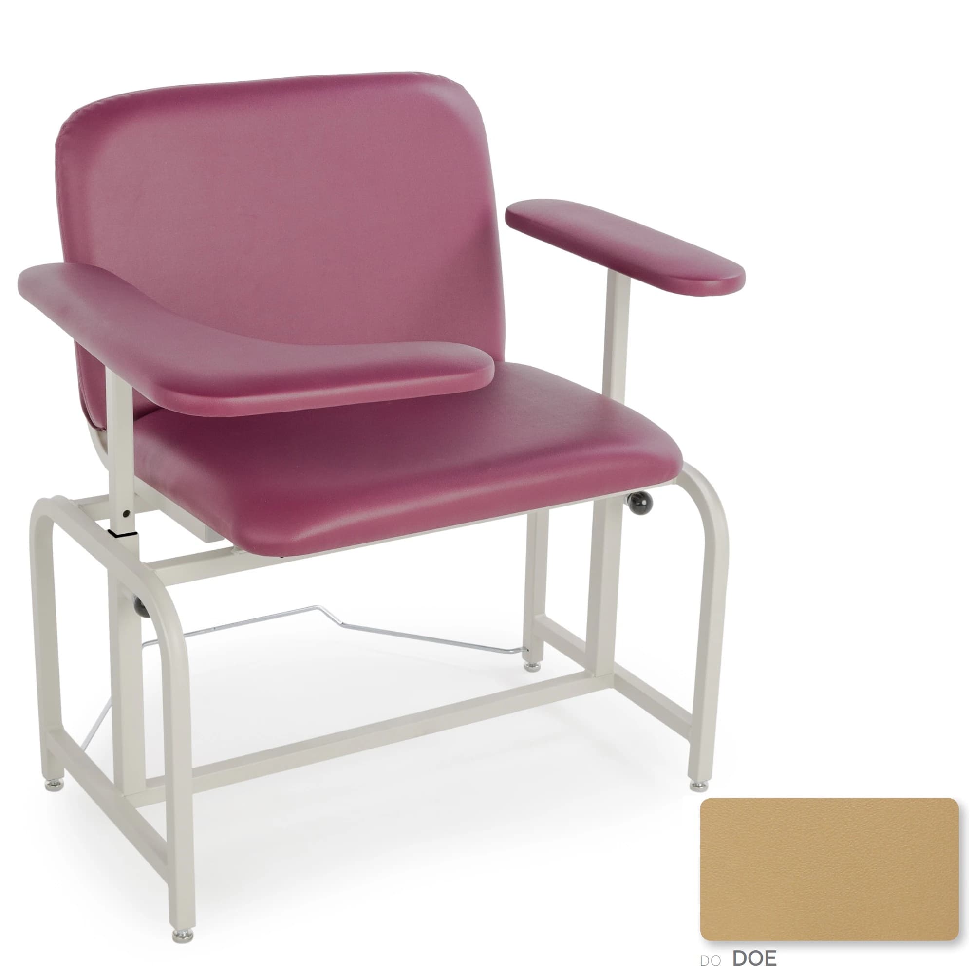 Graham-Field Bariatric Blood Draw Chair with Flip Arm, Powder Coated, Doe - Chair BloodDraw w/Flip Arm Doe - Image 1