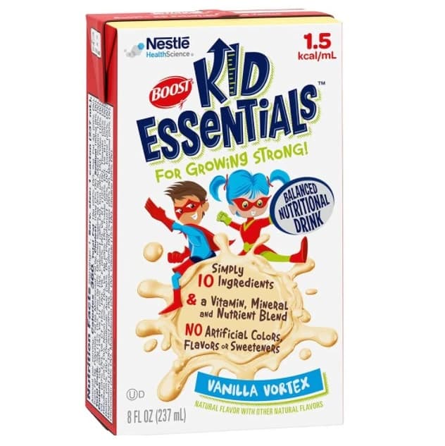 Boost Kid Essentials 1.5 Pediatric Nutritional Drink, Vanilla Vortex, 8 oz Cartons, 24/Case - Boost Kid Essent 1.5 Vanilla - Image 1