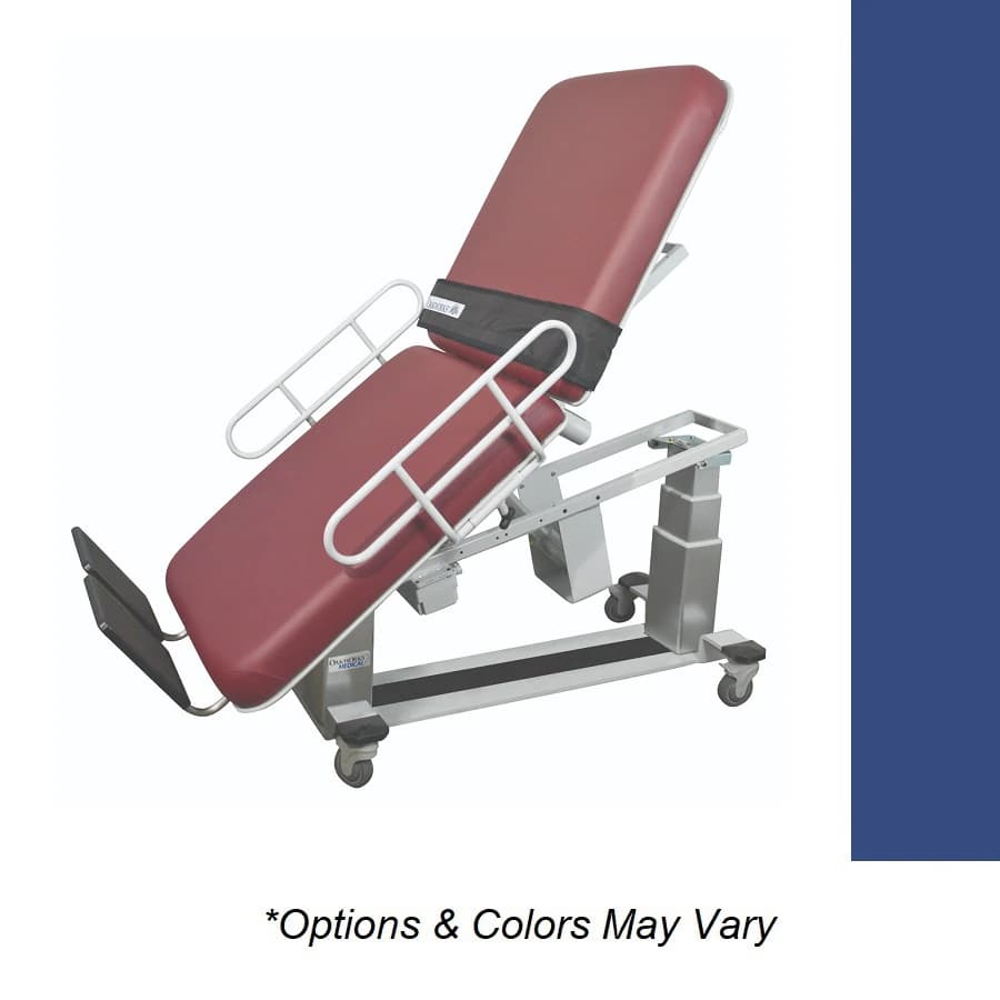 Oakworks Vascular Imaging Table, Fowler, Ocean Blue, 72"L x 30"W, Height 19"-33", 550 lb Capacity - Table Vascular Fowler Ocean - Image 1