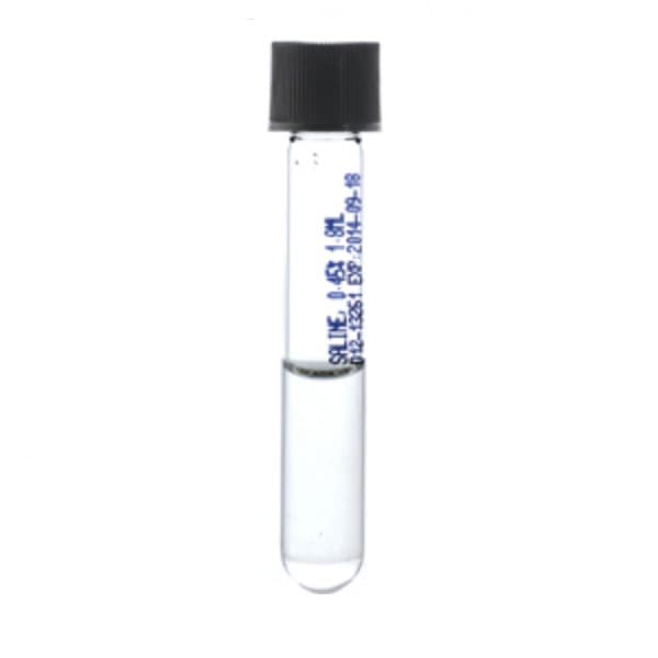 Hardy Diagnostics Saline 0.45% Culture Media, 1.8 mL Liquid, 12x75mm Tube, 100/Box - Saline 0.45% Culture Media - Image 1