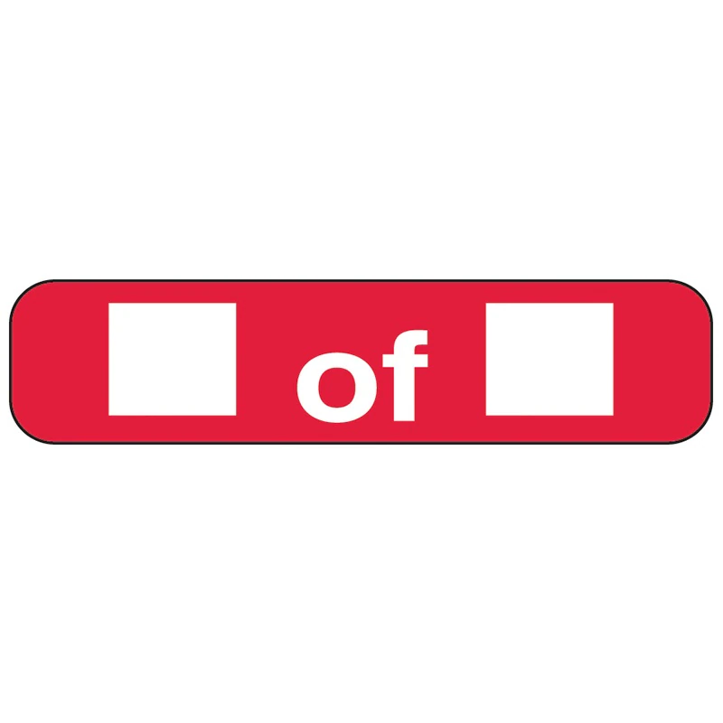 Health Care Logistics Blank Labels, Red/White, 1-5/8" x 3/8", 1000/Package - Labels Blank of Blank Red - Image 1