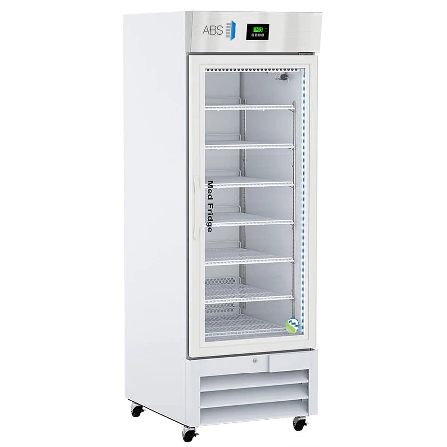 American Biotech Supply Premier Vaccine/Pharmacy Refrigerator, 23 Cu Ft, Glass Door, Self-Closing, 2 to 8°C, Cycle Defrost - Fridge Pharma NSF Glass - Image 1
