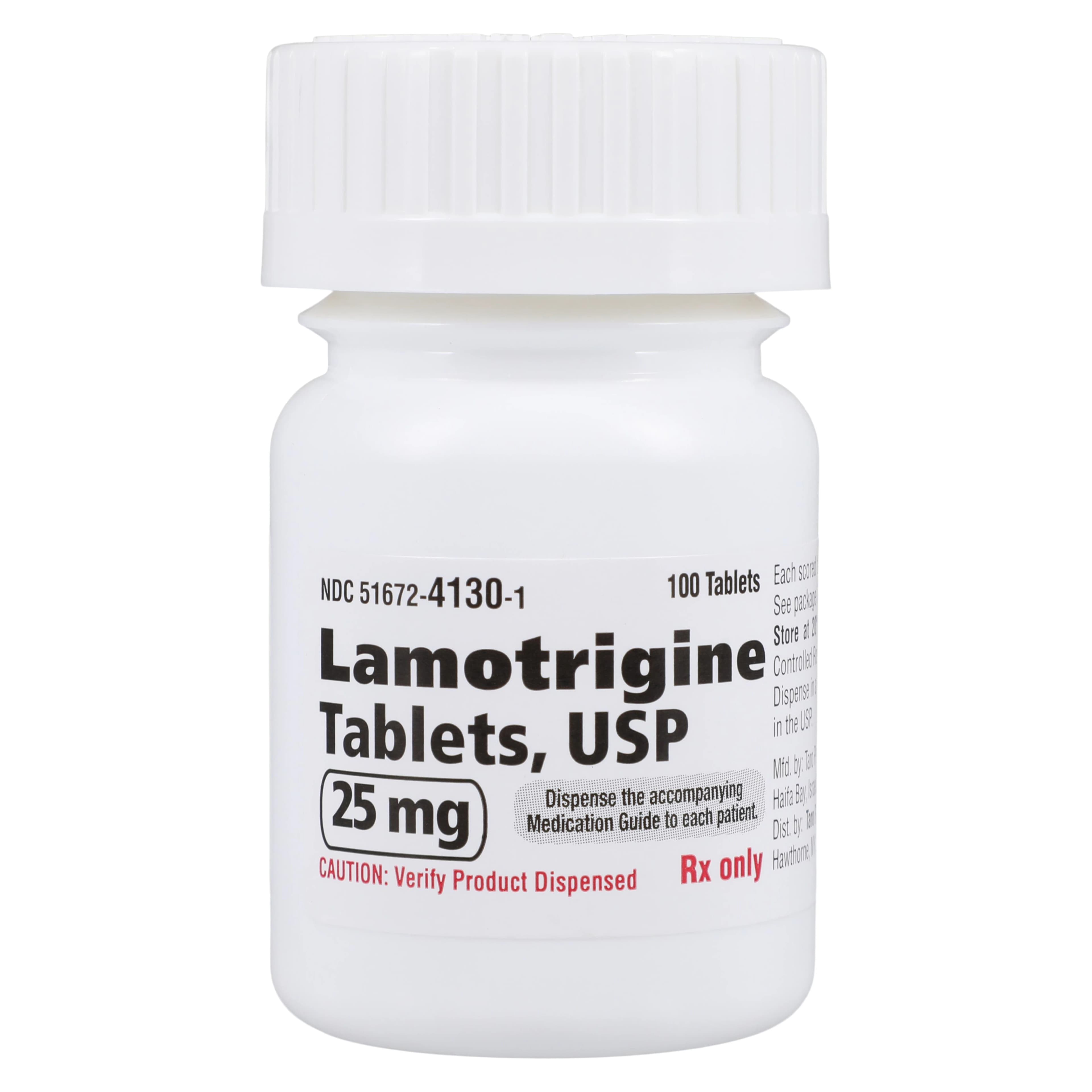 Lamotrigine Tablets 25 mg, 100 Count Bottle (Sun Pharmaceutical) - Lamotrigine Tablets - Image 1