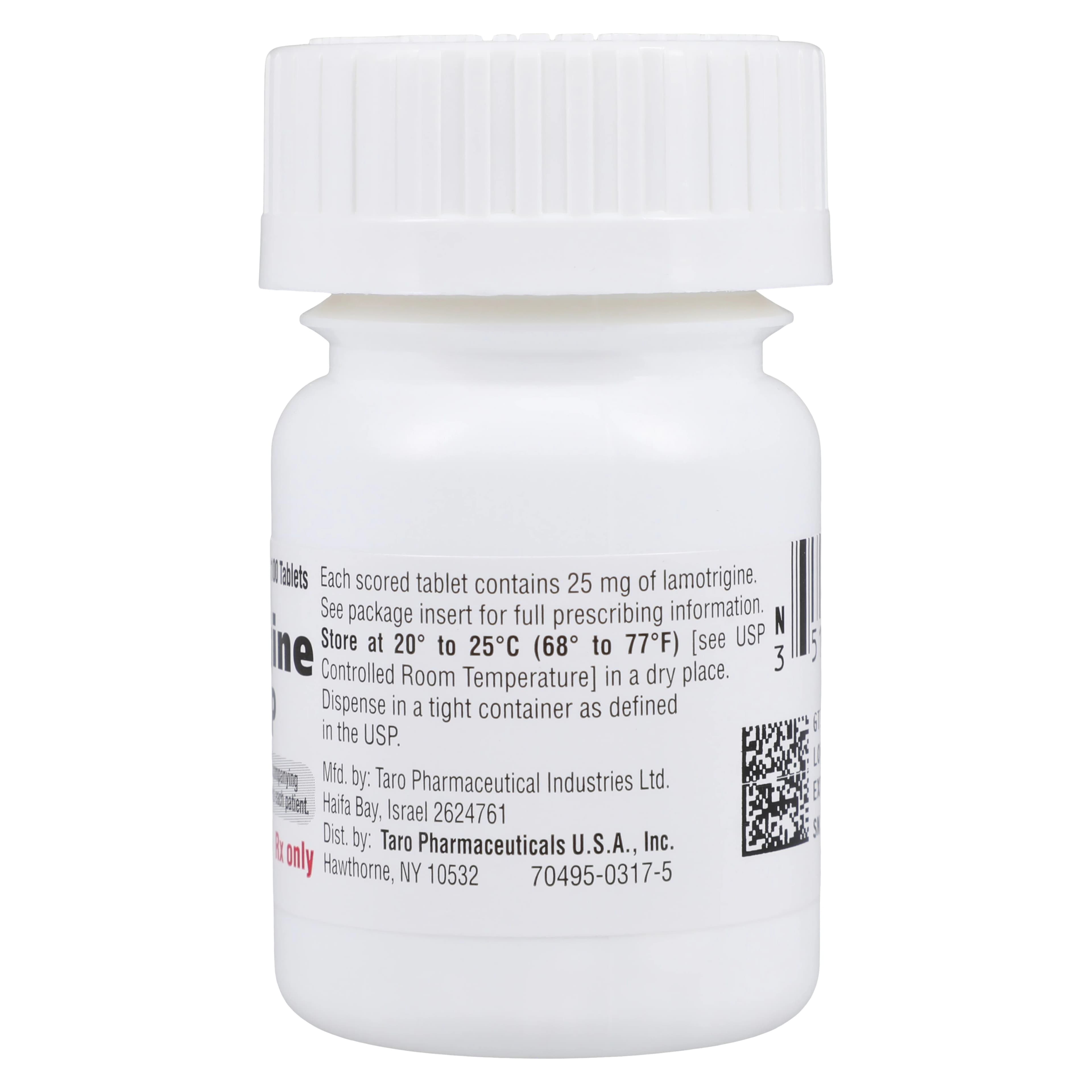 Lamotrigine Tablets 25 mg, 100 Count Bottle (Sun Pharmaceutical) thumbnail 2