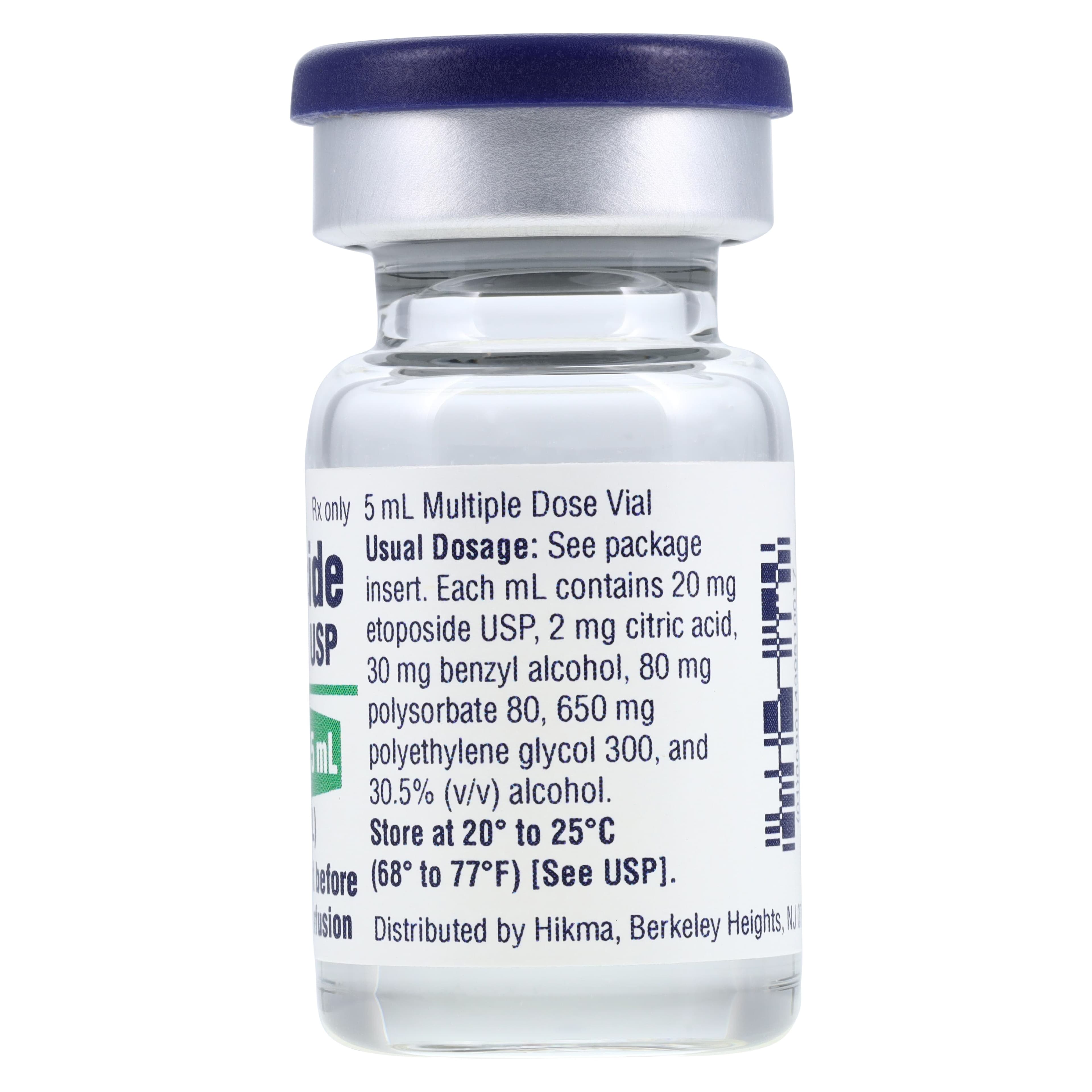 Etoposide Injection 20 mg/mL, 5 mL Multi-Dose Vial, Hikma Pharmaceuticals thumbnail 3