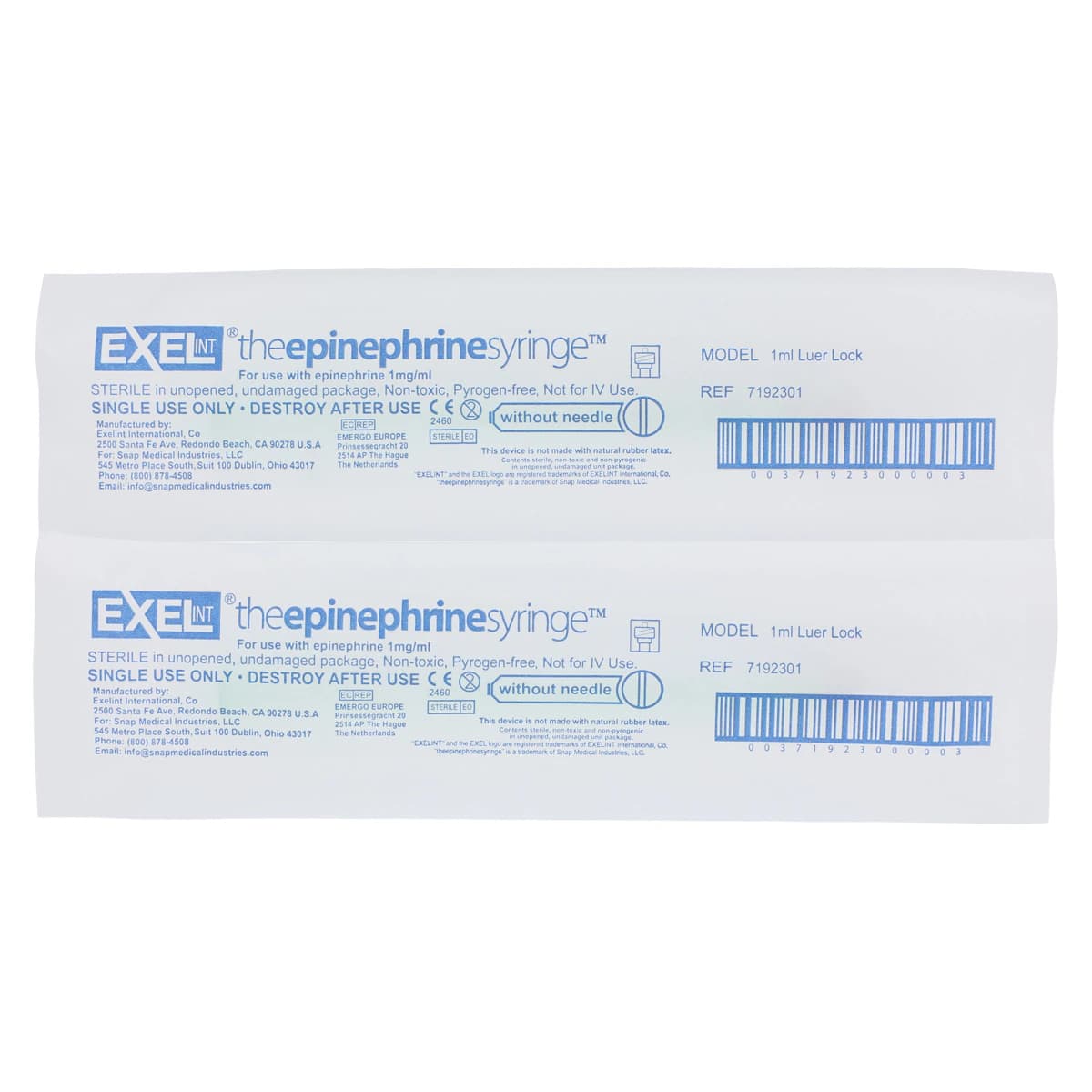 Epinephrine Snap-V Convenience Kit, 1 mg/mL (1:1000), 1 Vial with 3 Syringes, 23G x 1" Needles, 1/Pk thumbnail 6