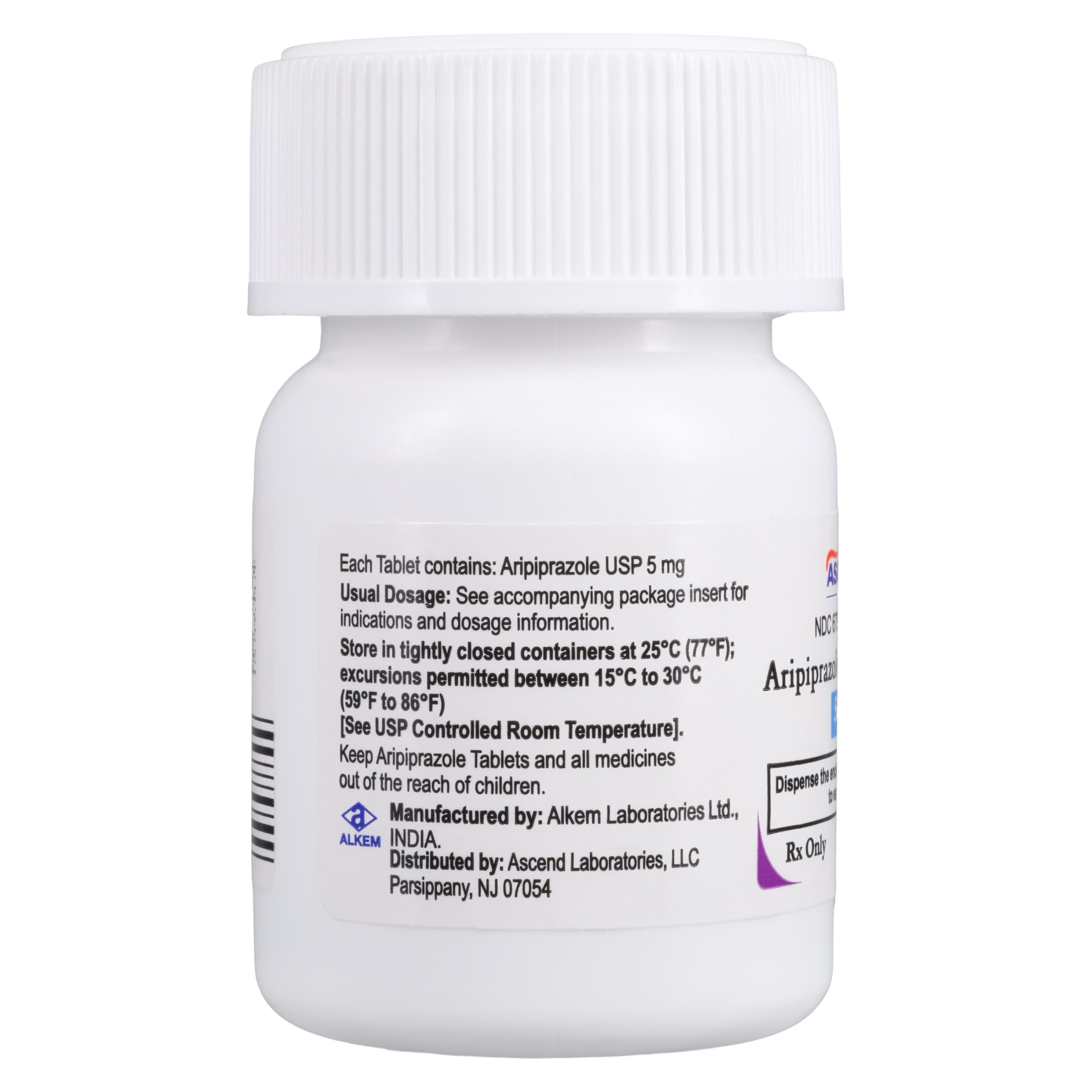 Aripiprazole Tablets 5 mg, 30 Count Bottle, Ascend Laboratories thumbnail 2