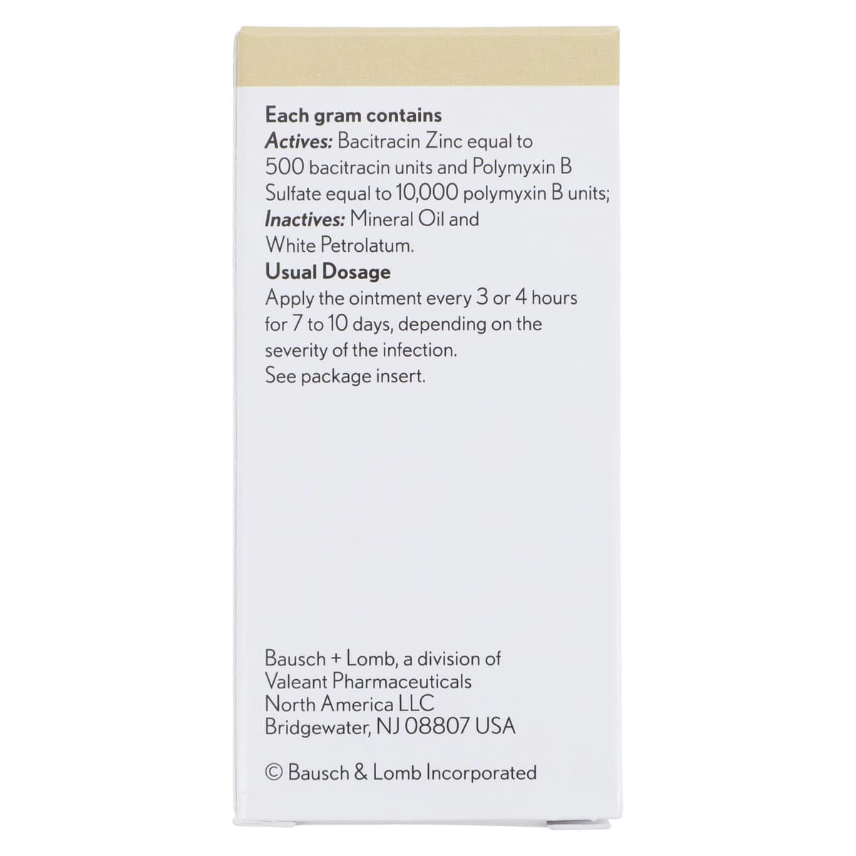 Bacitracin/Polymyxin B Ophthalmic Ointment, 500 units/10,000 units per gram, 3.5 g Tube thumbnail 6