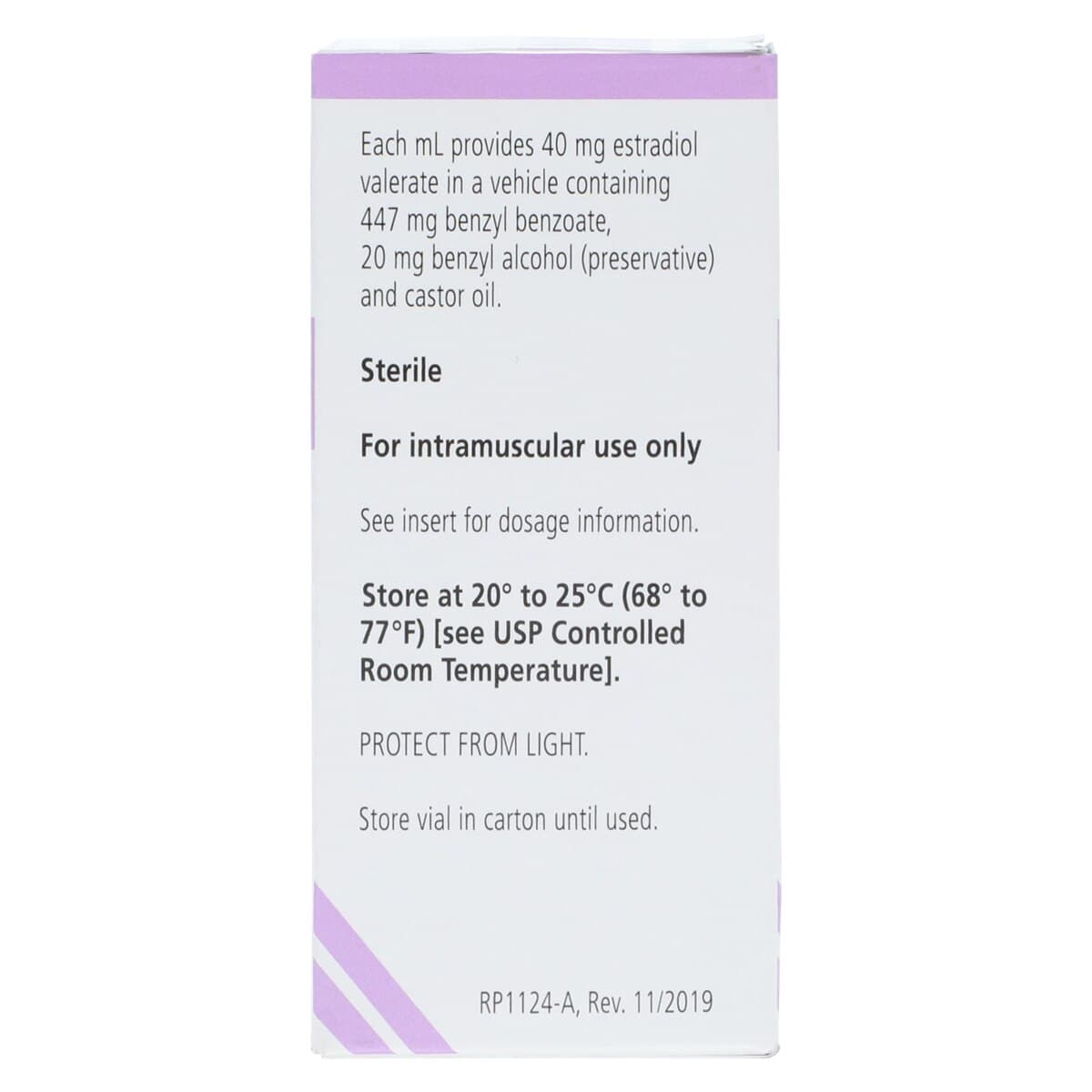 Estradiol Valerate Injection, 40 mg/mL, 5 mL Multiple-Dose Vial thumbnail 5