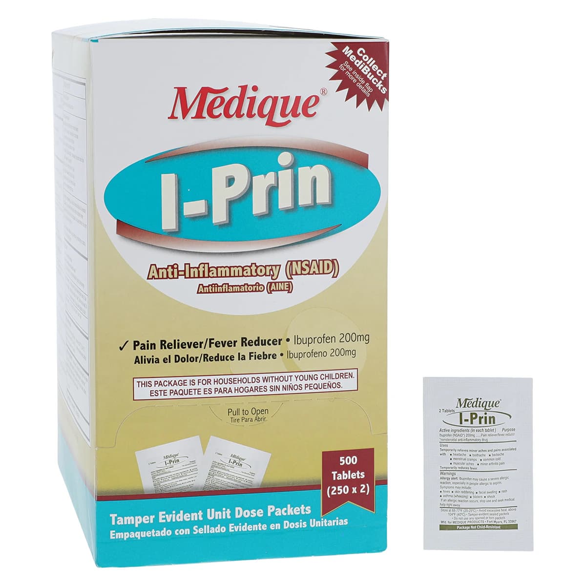 I-Prin Tablets 200mg, Bottle of 250, 2 Bottles per Box (Medique Products) thumbnail 2
