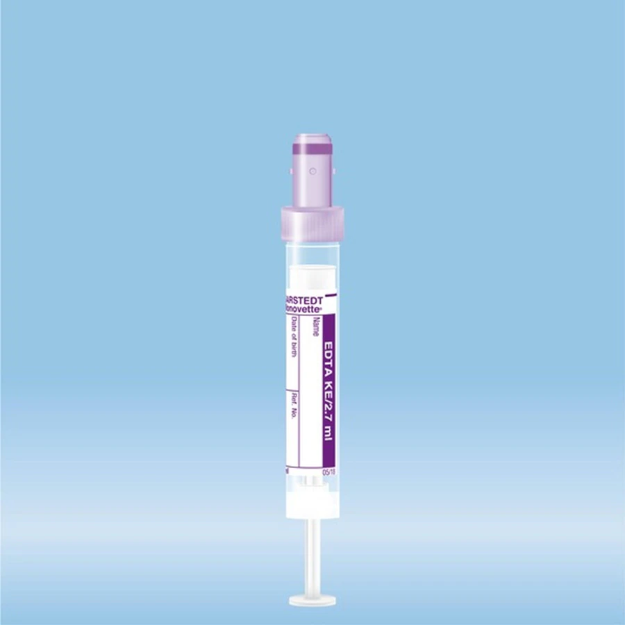 Sarstedt S-Monovette Blood Collection Tube, Transparent with Violet Cap, 2.7 mL, Screw Cap, Sterile, 50/Pk, 500/Case - Tube S-Monovette Violet Lbl - Image 1