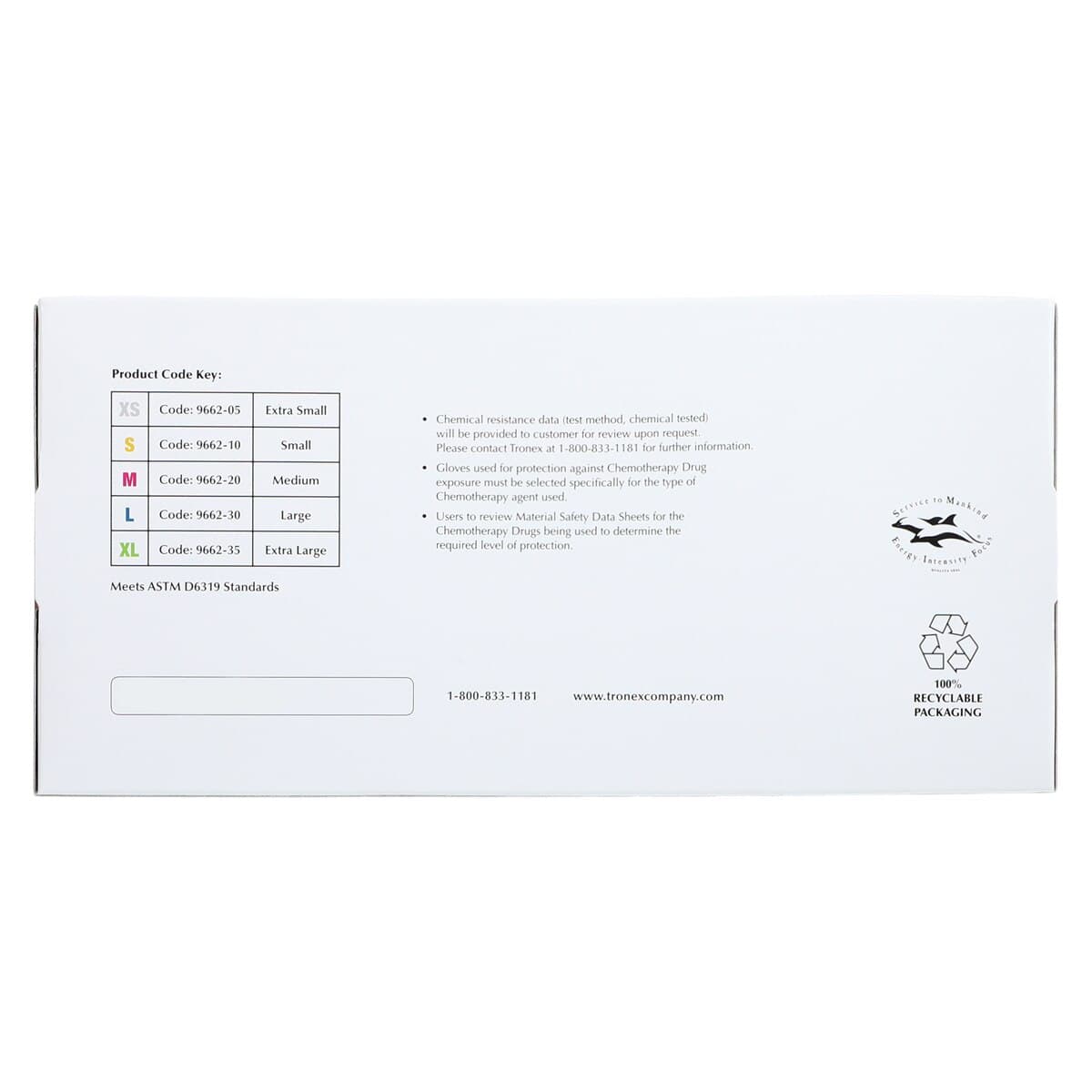 Tronex International Chemo-Rated Nitrile Exam Gloves, Medium, Light Blue, Non-Sterile, 500/Case thumbnail 5