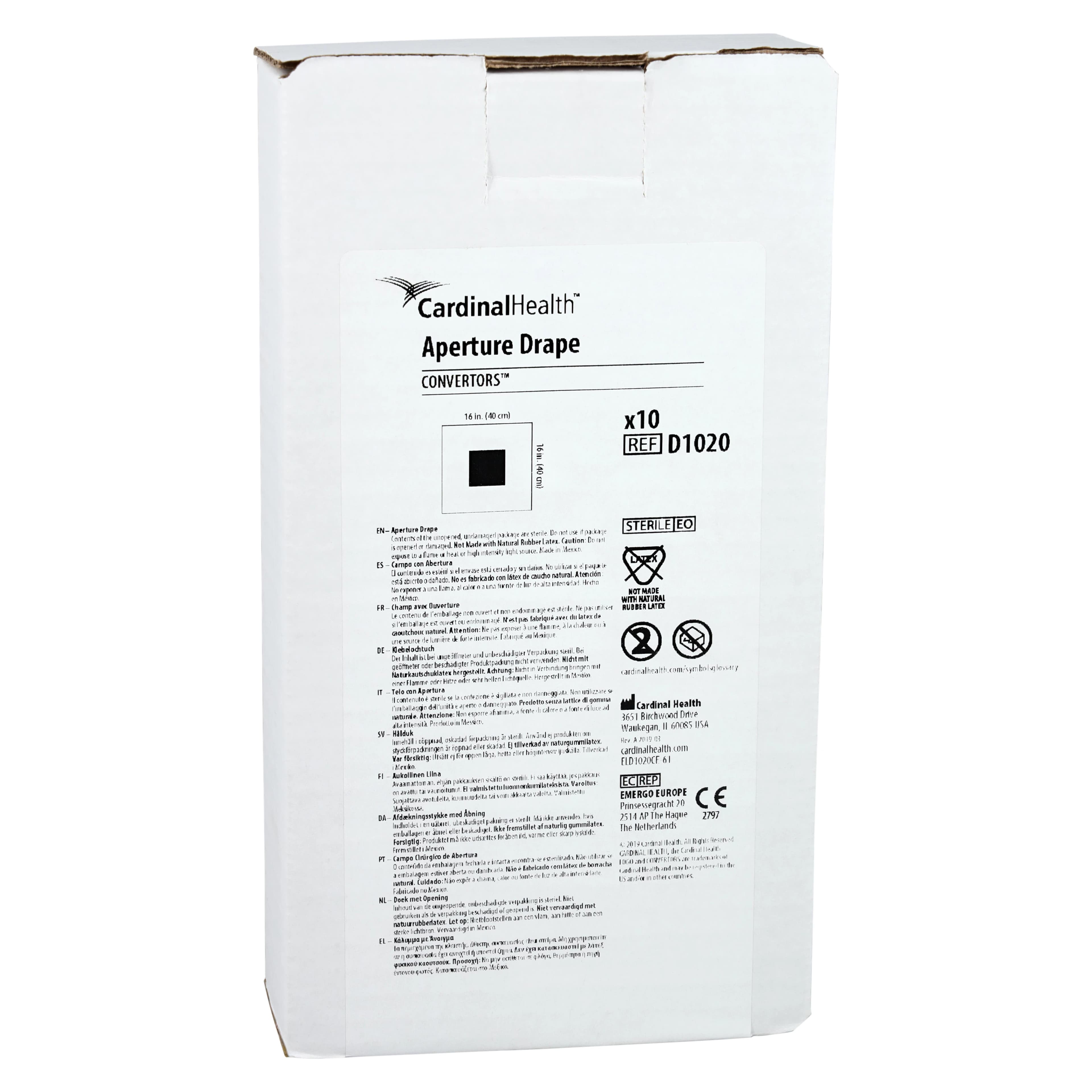 Cardinal Drape Aperture Sterile, 16x16", Fenestrated Surgical Drape - Drape Aperture Sterile - Image 1