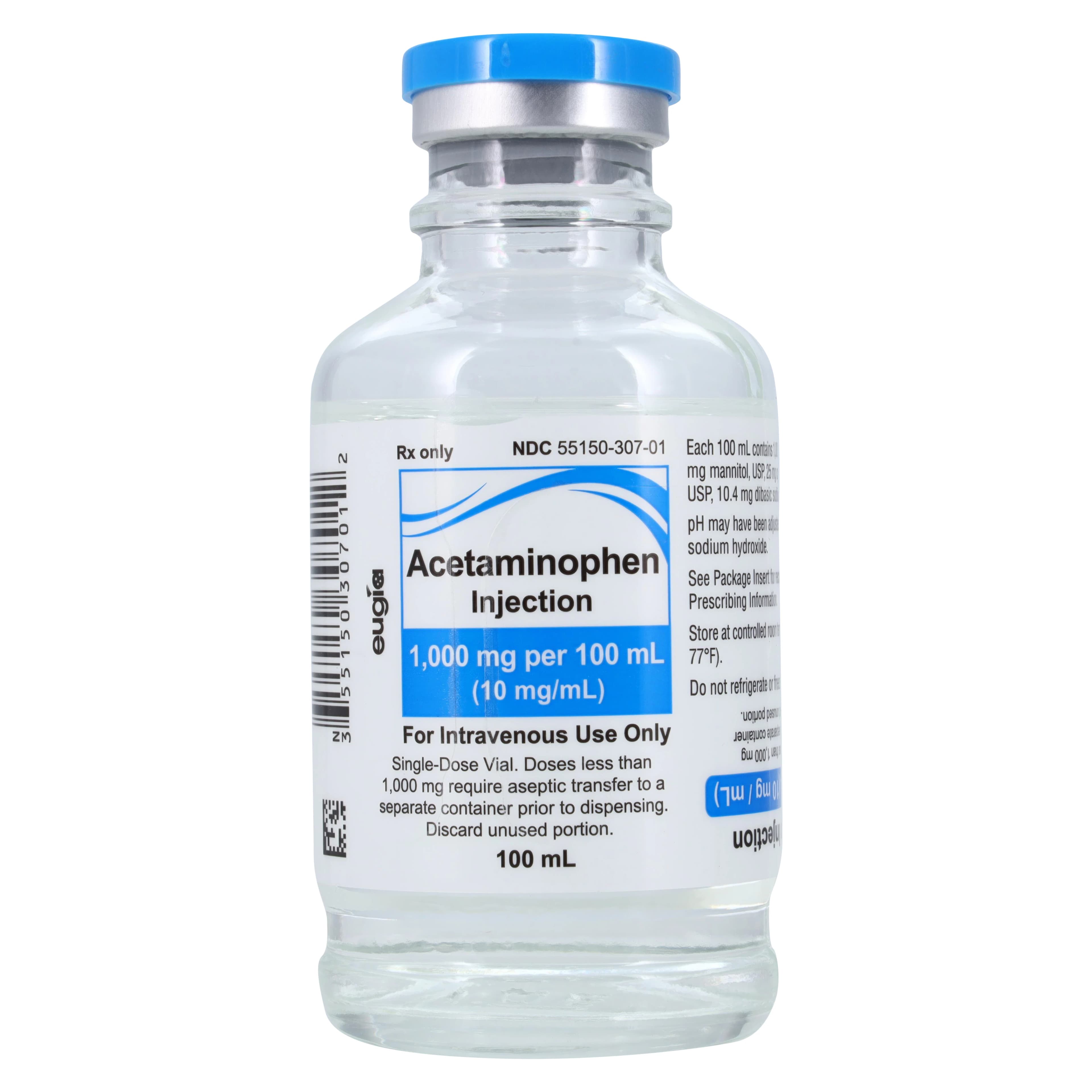 Acetaminophen Injection 10mg/mL, Single-Dose Vial, 100mL, 24/Package thumbnail 3