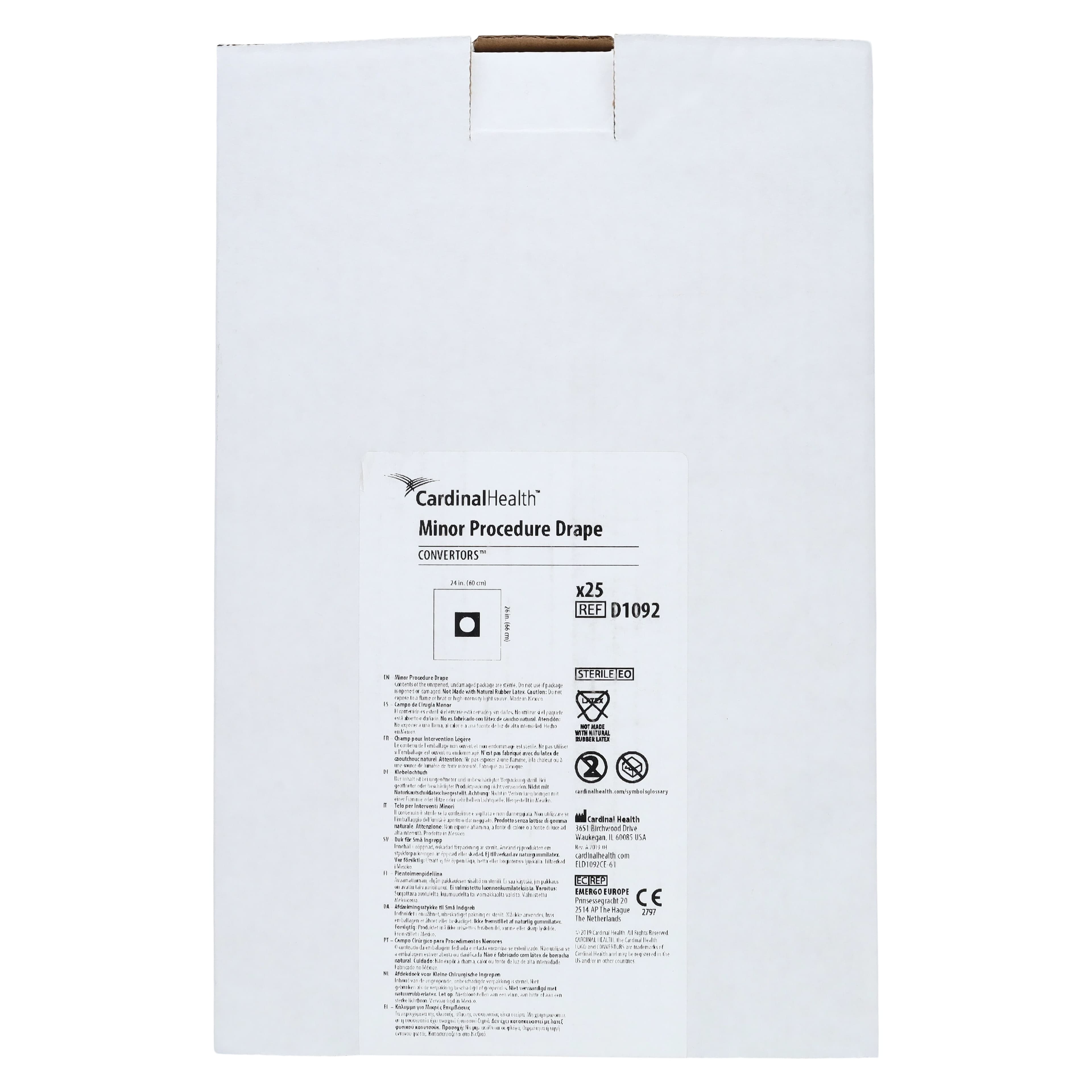 Cardinal Health Sterile Minor Procedure Drape, Fenestrated, 24" x 26" thumbnail 4