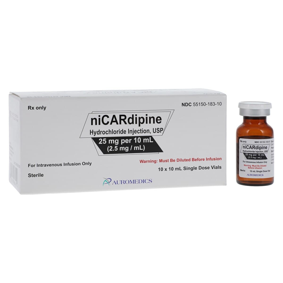 Nicardipine HCl Injection, 25mg/mL, Single Dose Vial (SDV), 10mL, 10/Package thumbnail 2