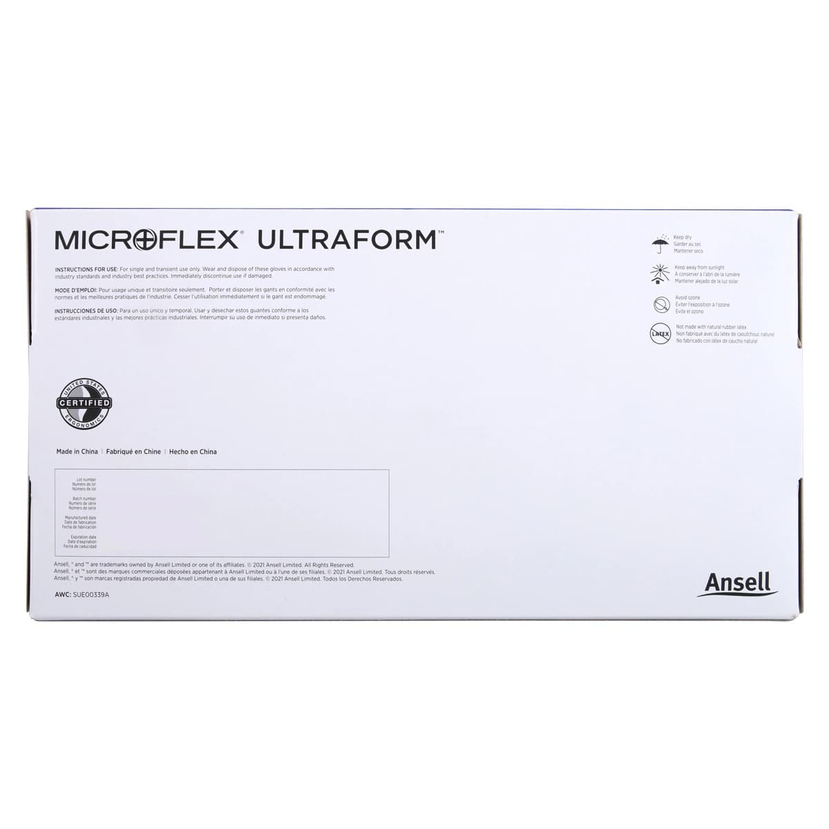 Ultraform® Powder Free Nitrile Exam Gloves, Extra Small, Cobalt Blue, Textured, Non-Sterile, 300/Box, UF-524-XS thumbnail 6