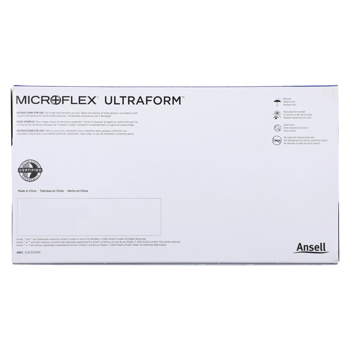 Ultraform® Powder Free Nitrile Exam Gloves, Medium, Cobalt Blue, 300/Box, UF-524-M thumbnail 7