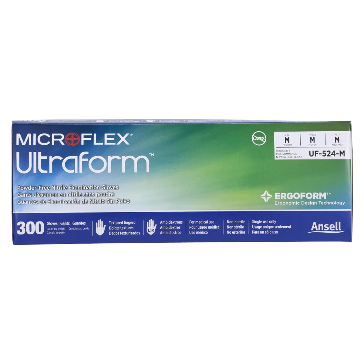 Ultraform® Powder Free Nitrile Exam Gloves, Medium, Cobalt Blue, 300/Box, UF-524-M thumbnail 5