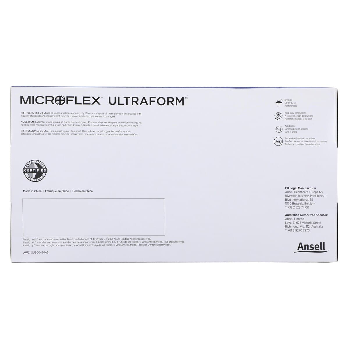 Ultraform® Powder Free Nitrile Exam Gloves, Large, Cobalt Blue, Textured, Non-Sterile, 300/Box, UF-524-L thumbnail 7