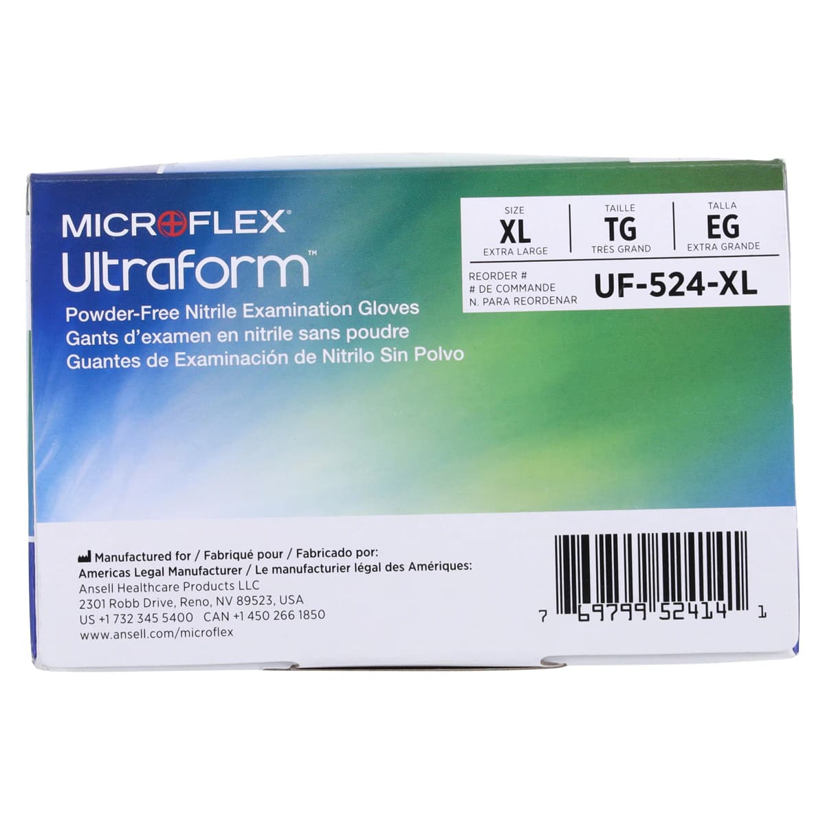 Ultraform® Powder Free Nitrile Exam Gloves, Cobalt Blue, Extra Large, 250/Box, UF-524-XL thumbnail 2