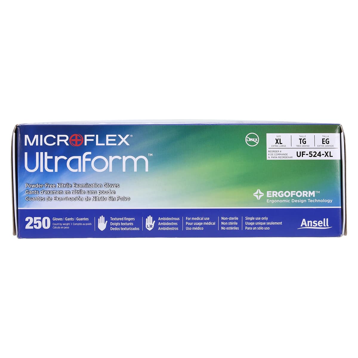 Ultraform® Powder Free Nitrile Exam Gloves, Cobalt Blue, Extra Large, 250/Box, UF-524-XL thumbnail 3
