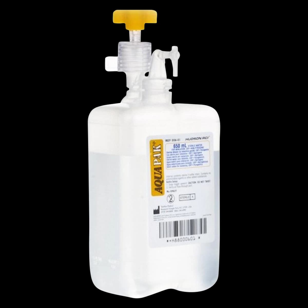 Medline AquaPak Bubble Humidifier, Prefilled with Adapter, 340 mL, 20/Case - AquaPak Bubble Hum w/Adpt - Image 1