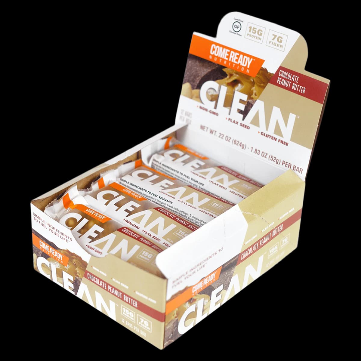 Ready Clean Protein Bar, Chocolate Peanut Butter, 1.83 oz, Individually Wrapped, 144/Case - Ready Clean Bar PB Choco - Image 1