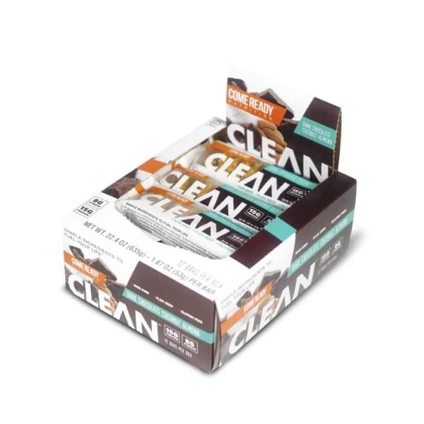 Ready Clean Protein Bar, Dark Chocolate Coconut Almond, 1.87 oz, Individually Wrapped, 144/Case - Ready Clean Bar Coconut Almond - Image 1